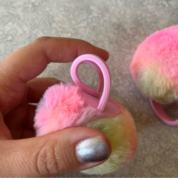 Megan Plays Cute Pom Pom Ears for Headset Video Gamer Accessories Girls Rainbow - Picture 5 of 5